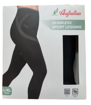 Legging de sport Australian L/XL noir, disponible sur Dialy à Dakar