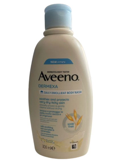 Gel douche émollient Aveeno Dermexa pour peaux sèches – Disponible à Dakar en 60 min sur Dialy.







