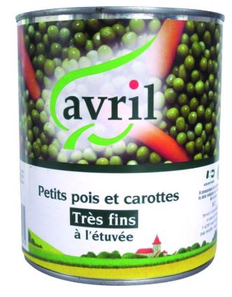 AVRIL - Petits pois très fins et carottes à l'étuvée - 800g Dakar Dialy