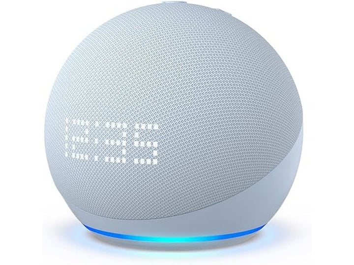 Amazon Echo Dot avec horloge - Enceinte bluetooth connectée avec assistant vocal intelligent, bleu clair Dakar Dialy