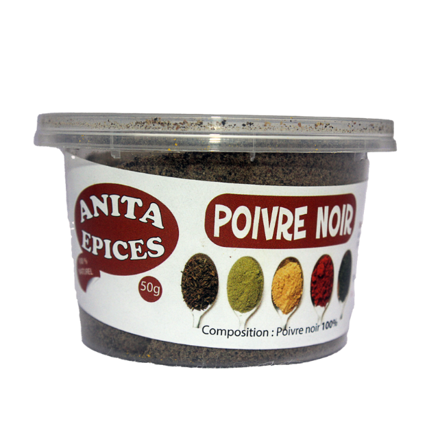 Anita épices - Poivre noir moulu - 50g - dakar dialy