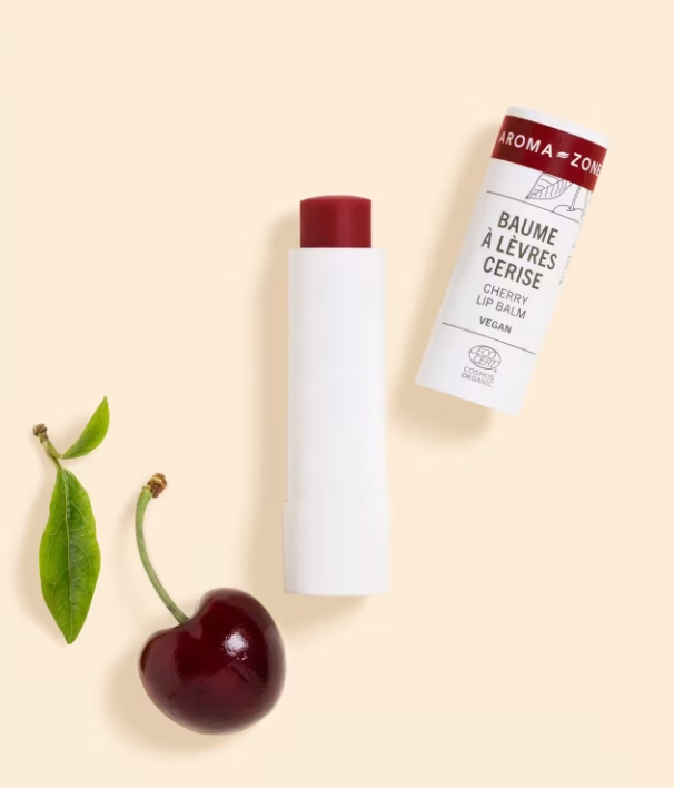 Baume à lèvres BIO vegan cerise Aroma-Zone – disponible à Dakar sur Dialy en 60 MIN