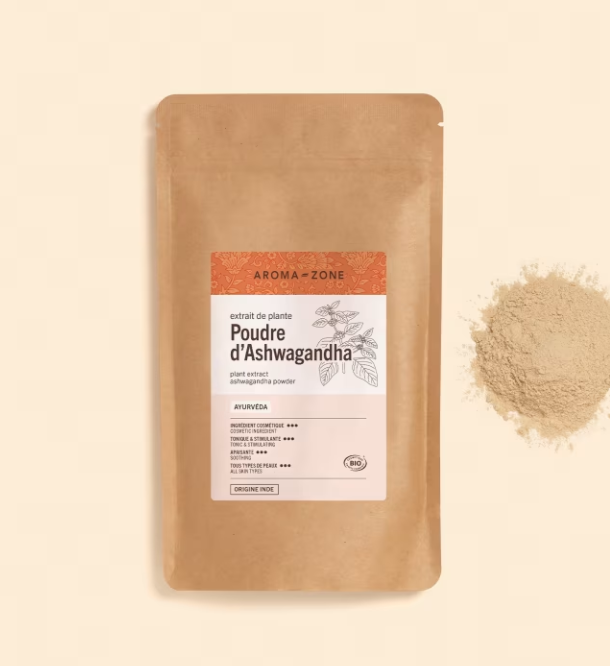 Poudre d’Ashwagandha BIO Aroma-Zone – disponible à Dakar sur Dialy en 60 MIN