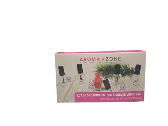 Aromazone - Flacon de vernis à ongles en verre - Lot de 5, 6 ml dakar dialy