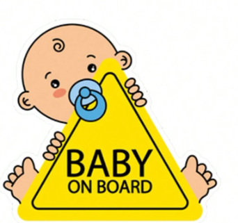 Autocollant “Bébé à bord” - Panneau d’avertissement réfléchissant DIALY - DAKAR 