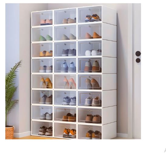 Organiseur de chaussures (5 pièces) Boîtes à chaussures Boîtes de rangement pliables