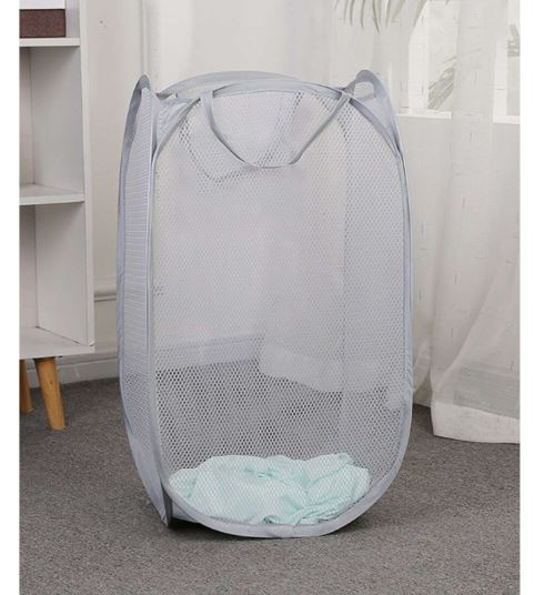 Panier à linge rectangulaire pliable et léger pour une organisation efficace,
