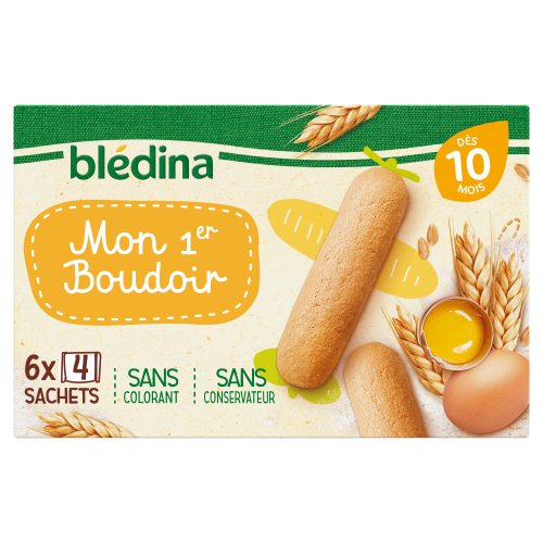BLEDINA - Biscuit Mon 1er Boudoir , 6 X 4 sachets - dès 10 mois - 120g Dakar Dialy
