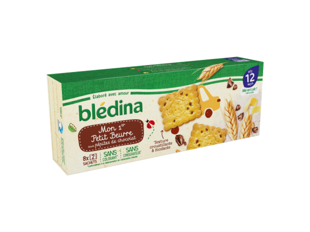 BLEDINA - Biscuit mon premier petit beurre aux pépites de chocolat, dès 12 mois - 133g Dakar Dialy