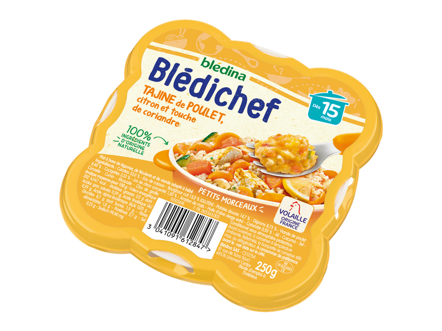BLEDINA - Blédichef - Tajine de poulet citron et touche de coriandre - 250g Dakar Dialy