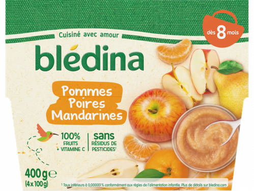 BLEDINA - Compote de Fruits Bébé Pommes Poires Mandarines - Dès 8 mois DAKAR DIALY