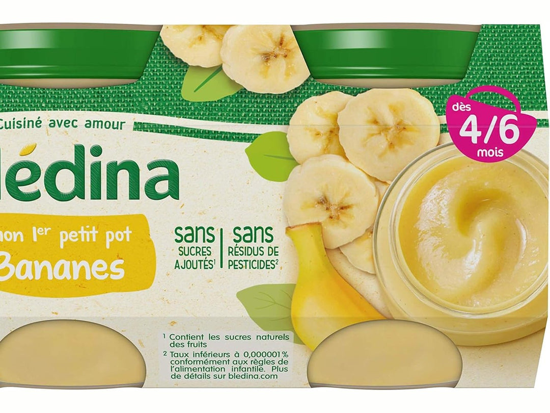 BLEDINA - Mon 1er Petit Pot Compote Bananes dès 4/6 mois - 2 x 130 g DAKAR DIALY
