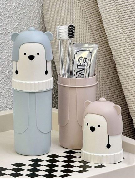 pièce Porte-brosse à dents portable, boîte de rangement en plastique pour brosse à dents