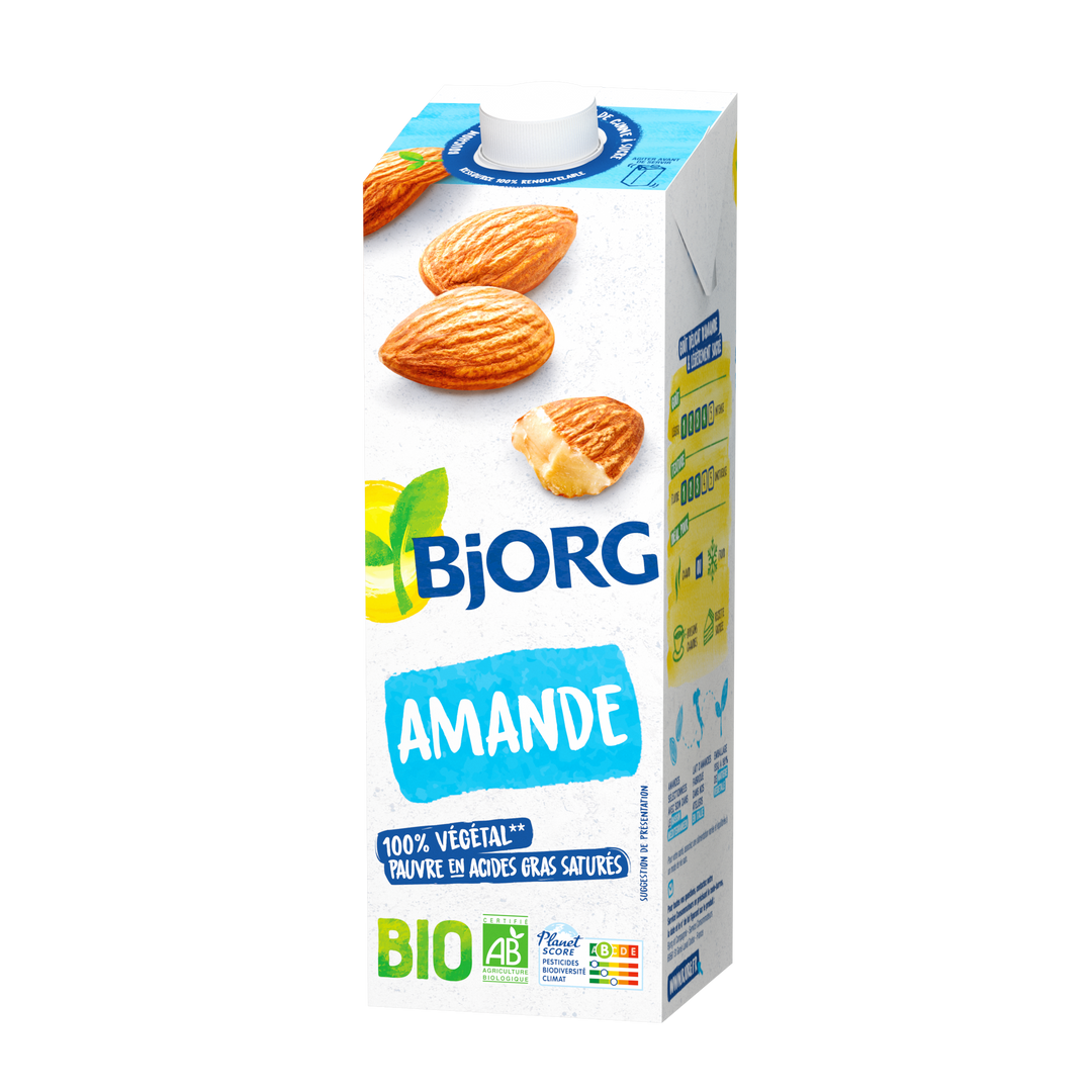 BJORG - Lait d'amande - Lait Végétal Bio - 1 L