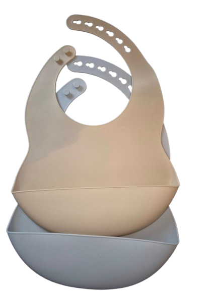 Bavoirs en silicone, lot de 2, disponibles sur Dialy à Dakar en 60 min.