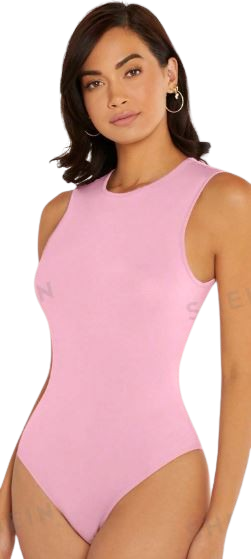 Body Femme Rose Bonbon – Sans Manches, Col Rond, Casual Chic Dialy - Dakar 