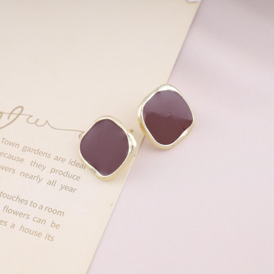 Boucles d’oreilles marron femme – Style moderne Dakar Dialy