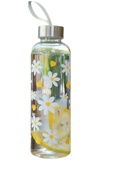 Bouteille d’eau imprimée fleurs 550 ml portable et étanche disponible sur Dialy en 60min à Dakar
