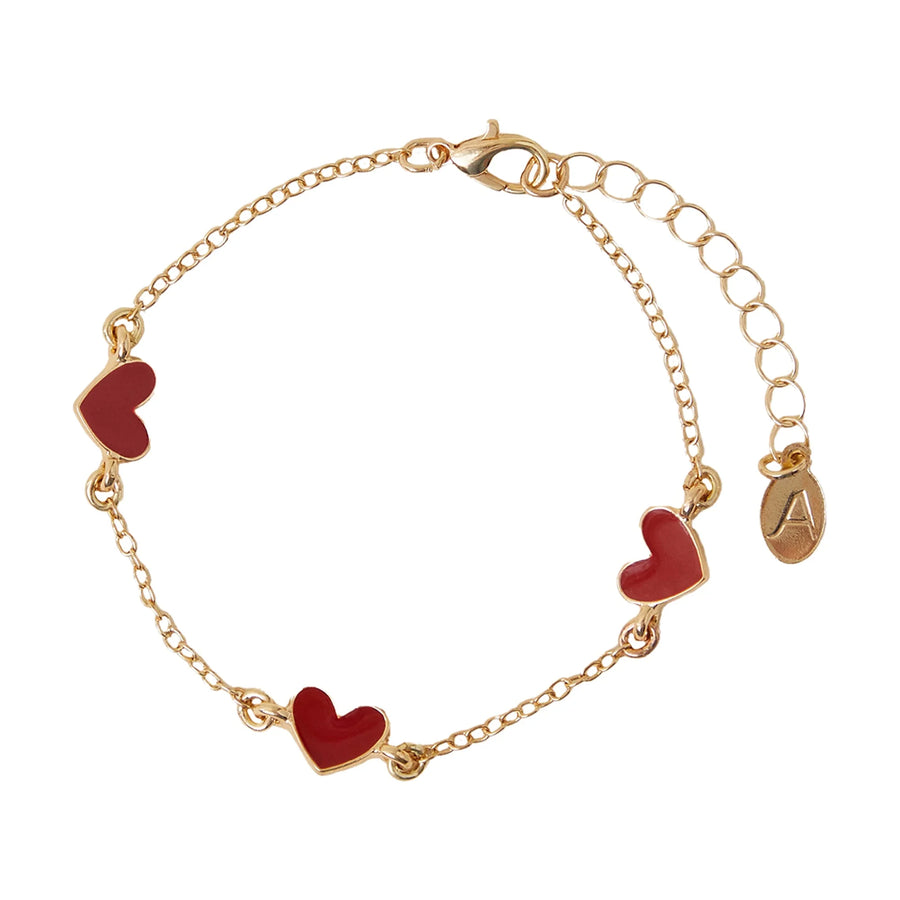 Bracelet cœurs rouges – Style romantique Dakar Dialy