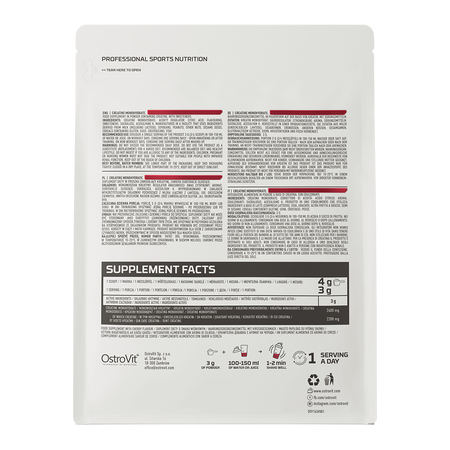 OSTROVIT - Creatine monohydrate saveur Cerise - 300G