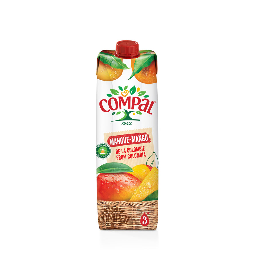 COMPAL - Brique de jus de fruit saveur Mangue de la Colombie - 1L Dakar Dialy