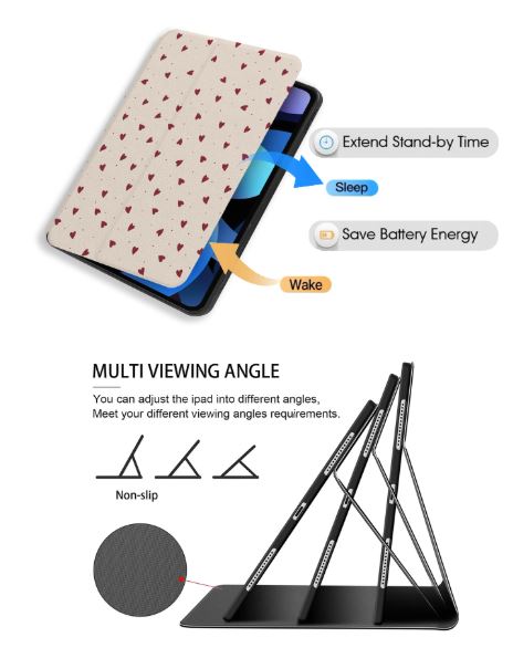 Coque avec motif de cœur - pour iPad compatible avec iPad PRO