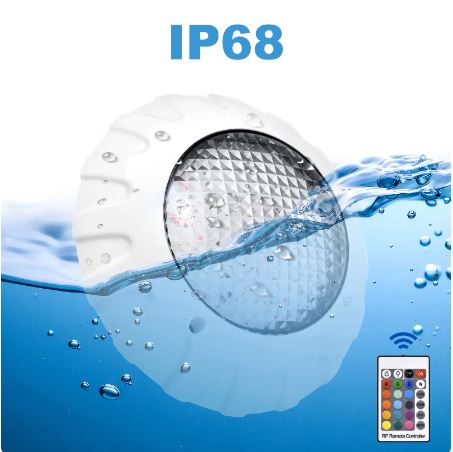 LED lumière de piscine DC12V lumière sous-marine IP68 sept couleurs 38W RGB