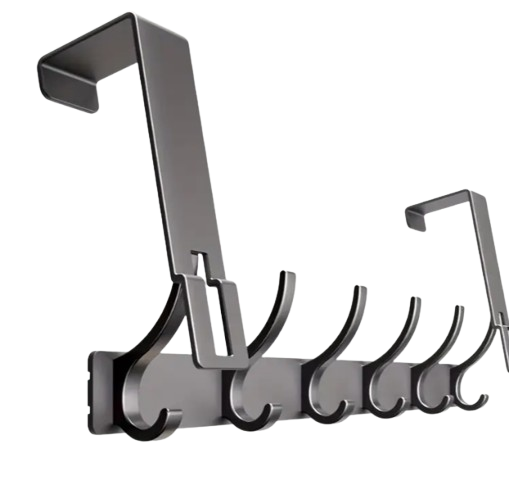 Crochet de Porte en Aluminium Spatial Facile à Installer