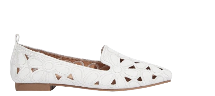 CUCCOO TILAWA Chaussures plates pour femmes avec broderie florale élégante, Pointure 29