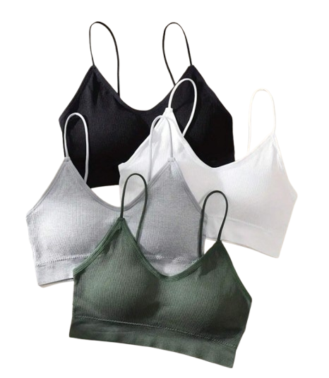 Ensemble de 4 camisoles rembourrées pour adolescente, Dès 13 ans