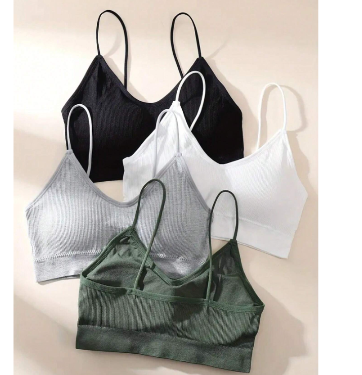Ensemble de 4 camisoles rembourrées pour adolescente, Dès 13 ans
