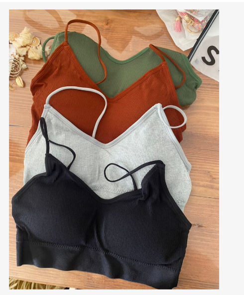 Ensemble de 4 camisoles rembourrées pour adolescente, Dès 13 ans