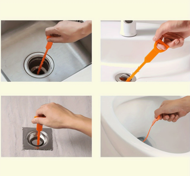 Outil Déboucheur de Canalisation – Attrape-Cheveux pour Évier et Baignoire