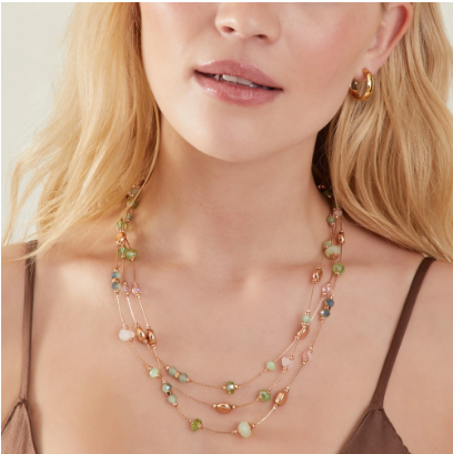 Collier à perles superposées - Doré