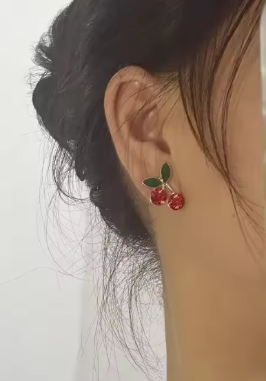 Boucles d'oreilles cerise douce pour femmes