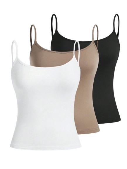 SHEIN EZwear 3 pièces/Set Hauts camisole slim décontractés pour femmes taille L