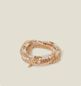 Lot bracelets perles fines roses – Extensibles et élégants