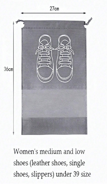 Sac rangement chaussures voyage étanche – Cordon sécurisé - 10 PCS