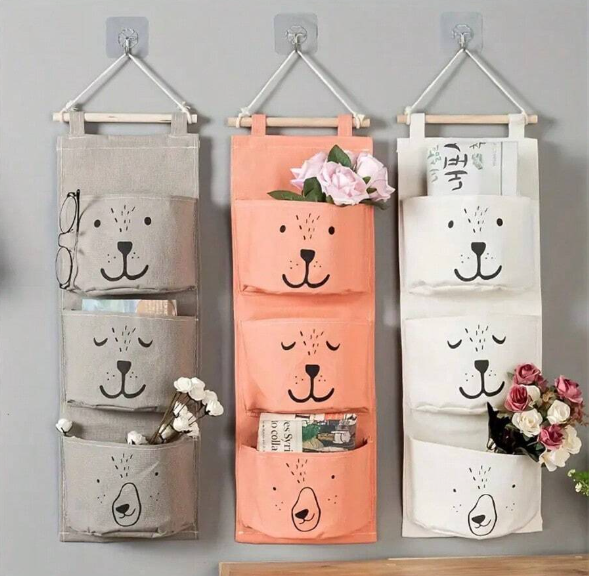 Sac de rangement mural dessin animé – Organisateur chambre bébé