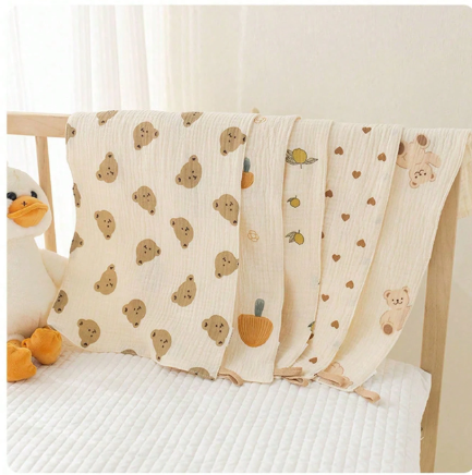 Bavoirs d’allaitement pour bébé - Gaze de coton 4 couches - Serviettes de toilette