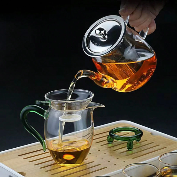 Théière Verre Borosilicate – Infuseur Inox - 600ML