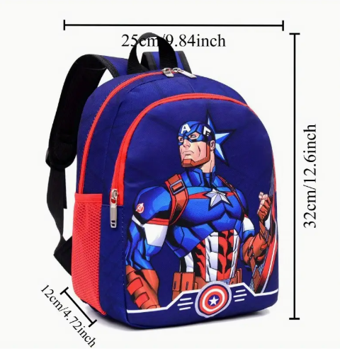 Cartable Marvel Sac à Dos Spiderman et Capitaine America