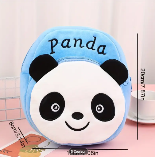 Sac à Dos Décontracté pour Jeunes avec Style Animal en Peluche Mignon, Sac à Épaule