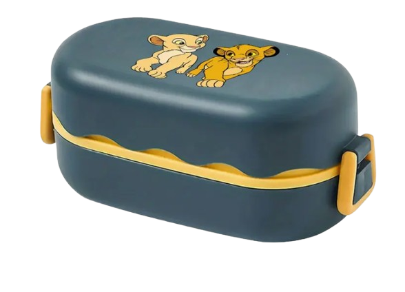 lunch box bleu motif  Le Roi Lion  - Étanche,Micro-ondes-Safe