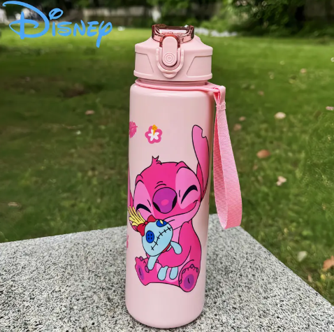 Gourde Disney Stitch –  Étanche Rose - 800 ml