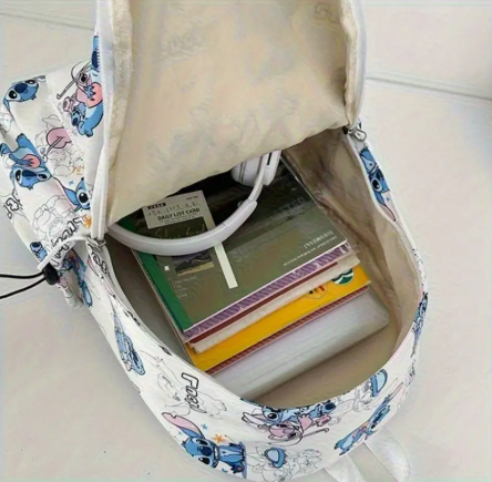Sac à Dos Disney Stitch et Angel  – Grande Capacité et Légère