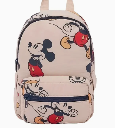 Sac à Dos Spécial Rentrée Scolaire Mickey Mouse, Sac Léger Unisexe Imprimé avec Pochette Amovible et Bretelle Réglable