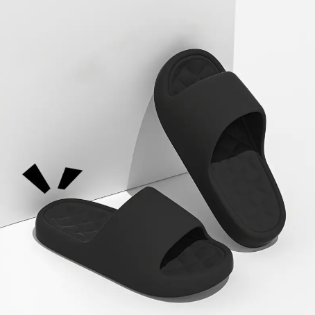EVA sandales de couleur unie,  légères à semelle souple à motif matelassé pointure 40-41 NOIR