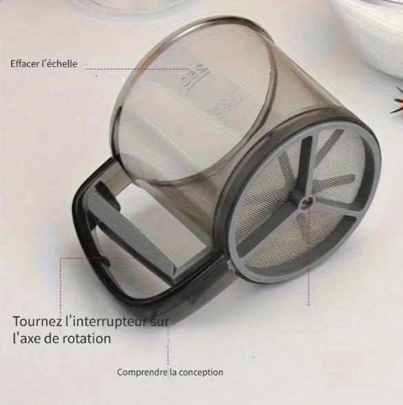 Tamis à Farine en Acier Inoxydable - Maille Fine pour Pâte Lisse et Gâteaux