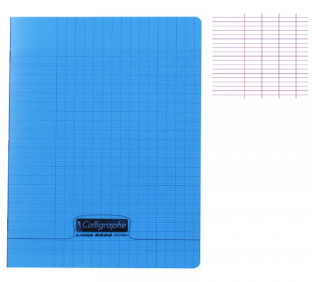 Calligraphe petit cahier 96 pages ,bleu